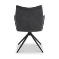 Aksel-Faux-Leather-Wing-Back-Dining-Armchair-Charcoal from Roseland Furniture