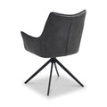 Aksel-Faux-Leather-Wing-Back-Dining-Armchair-Charcoal from Roseland Furniture