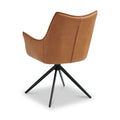 Aksel-Faux-Leather-Wing-Back-Dining-Armchair-Tan from Roseland Furniture