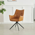 Aksel-Faux-Leather-Wing-Back-Dining-Armchair-Tan from Roseland Furniture