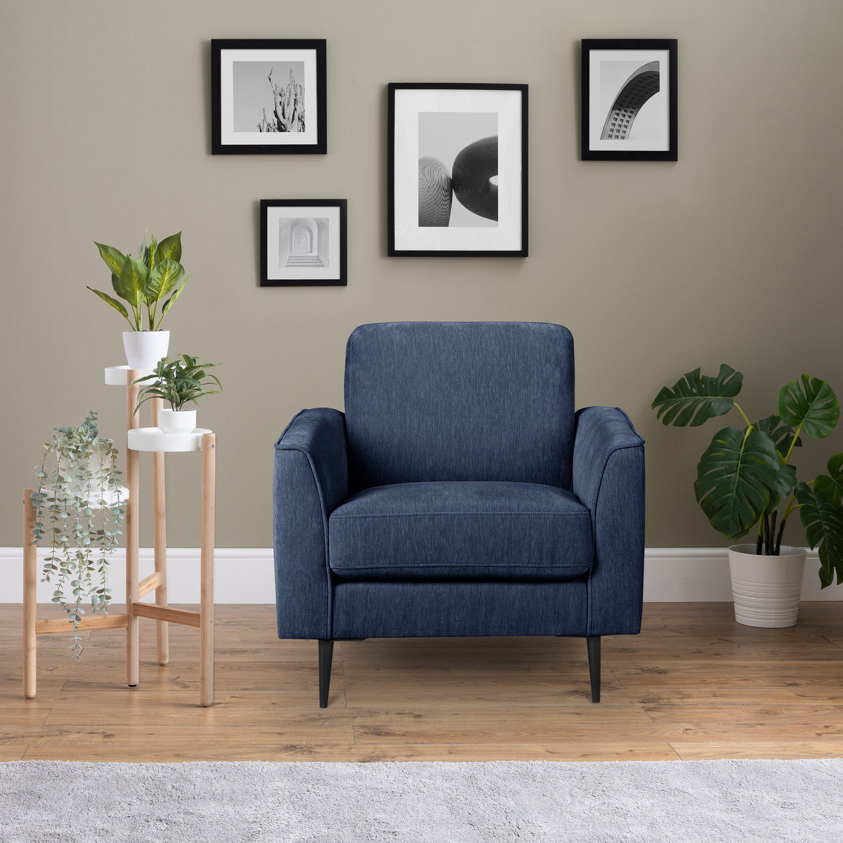 Esme Navy Blue Armchair for living room