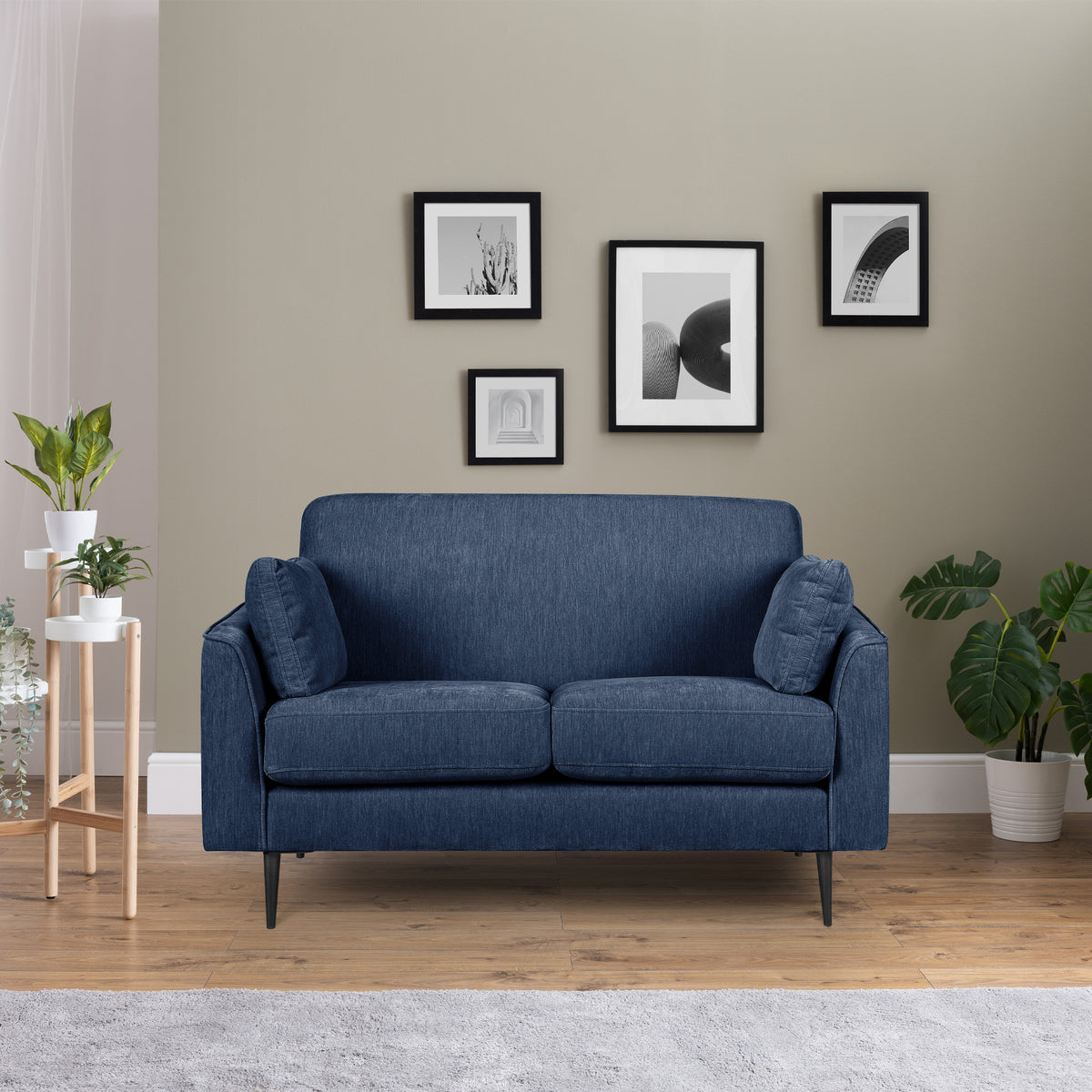 Esme Navy Blue 2 Seater Sofa for living room