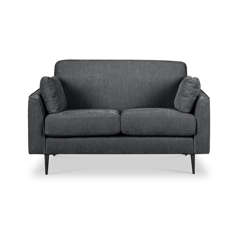 Esme 2 Seater Chenille Sofa Navy Charcoal Mink Fabric Couch Roseland Furniture