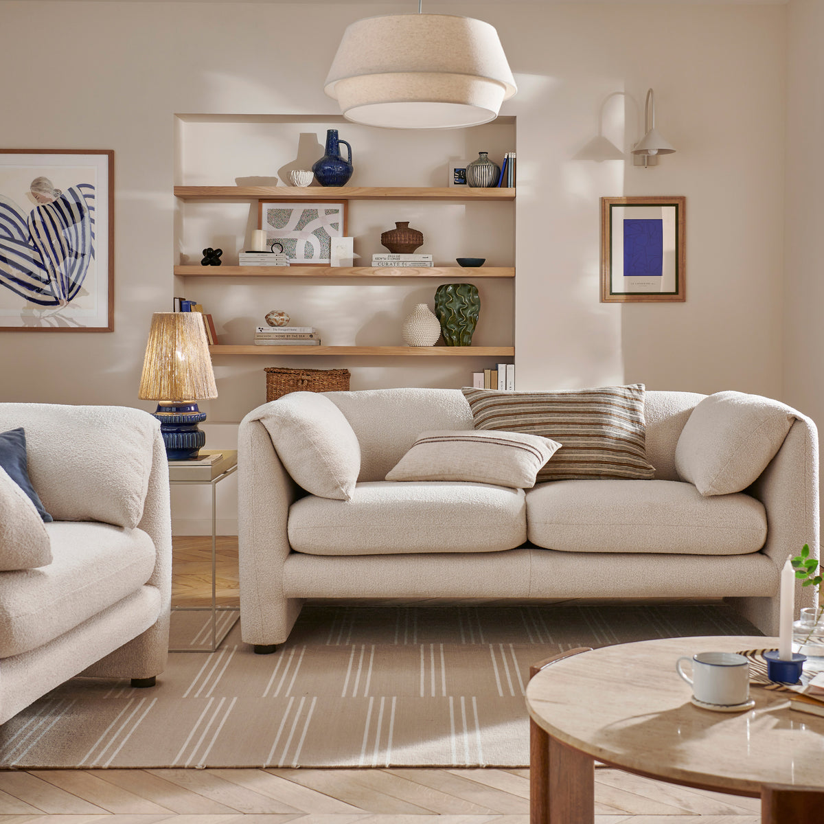 Carmel Boucle 2 Seater Sofa from Roseland Furniture