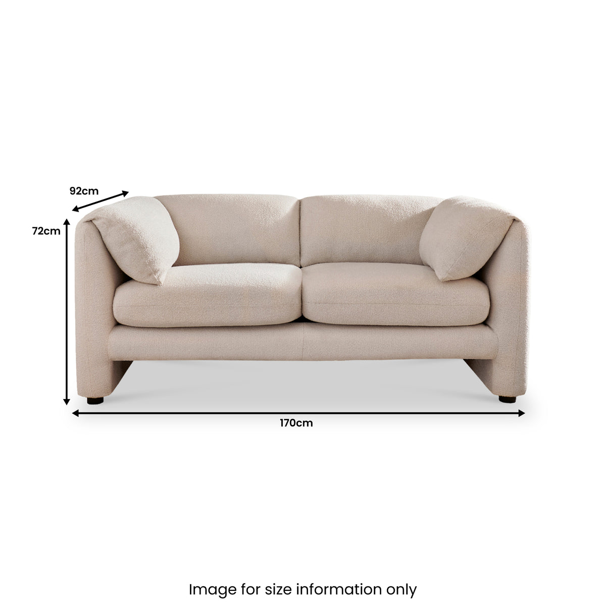 Carmel Boucle 2 Seater Sofa from Roseland Furniture