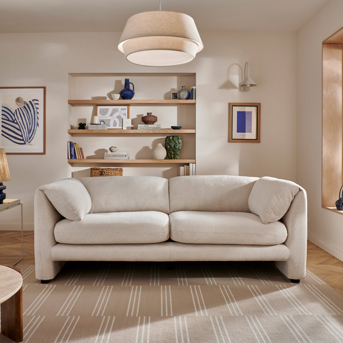 Carmel Boucle 3 Seater Sofa from Roseland Furniture