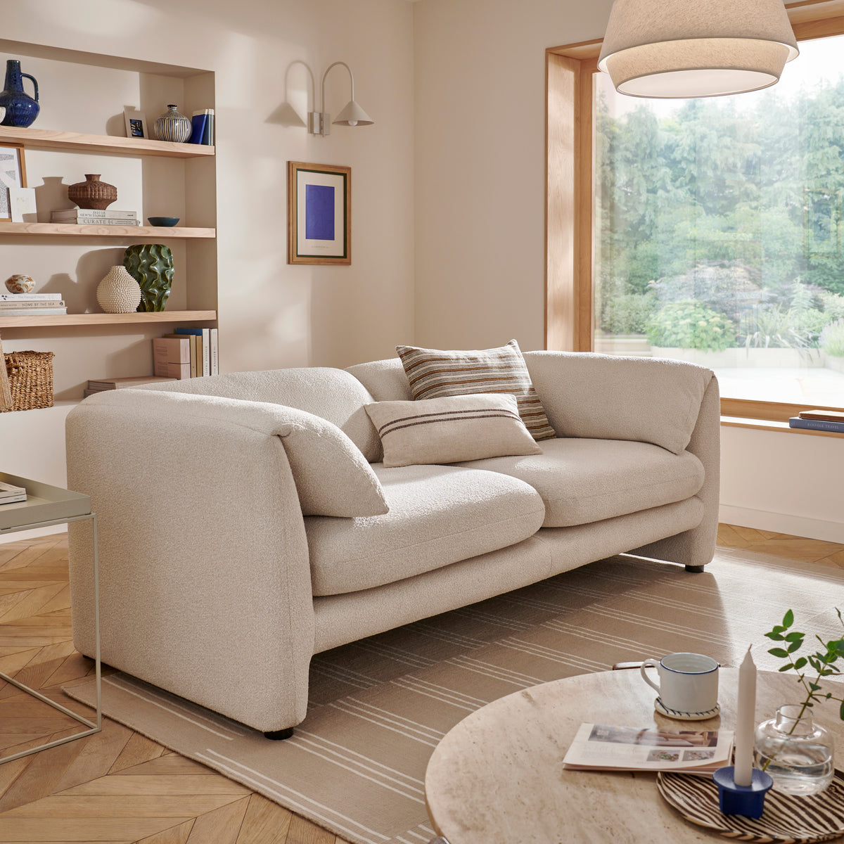 Carmel Boucle 3 Seater Sofa from Roseland Furniture