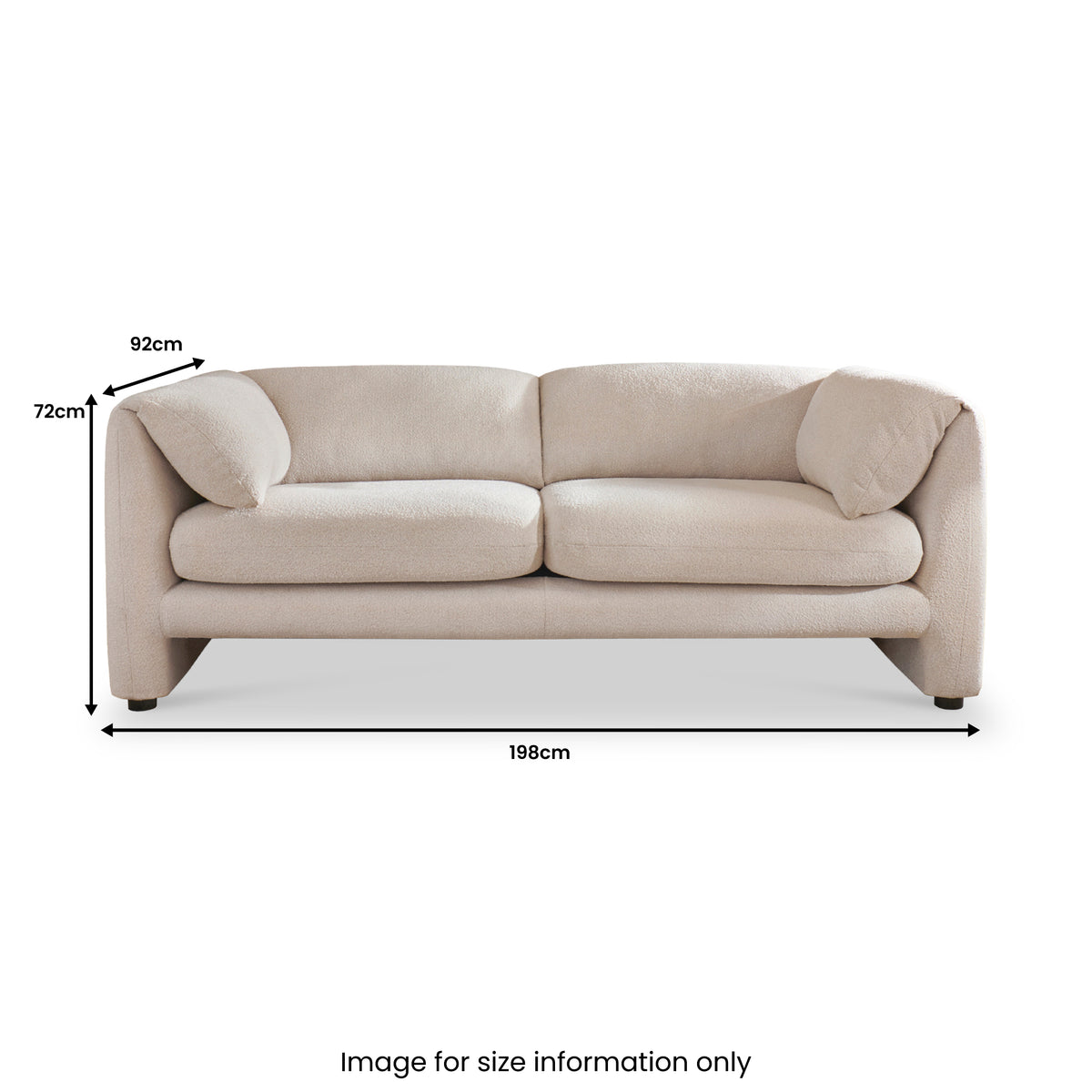 Carmel Boucle 3 Seater Sofa from Roseland Furniture