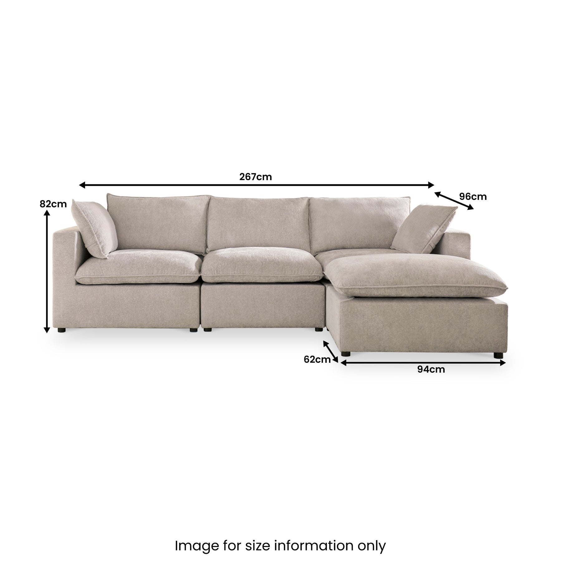 Symphony Modular Chaise Sofa from Roseland Furniture