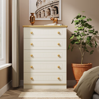 Brixham Cream 5 Drawer Chest