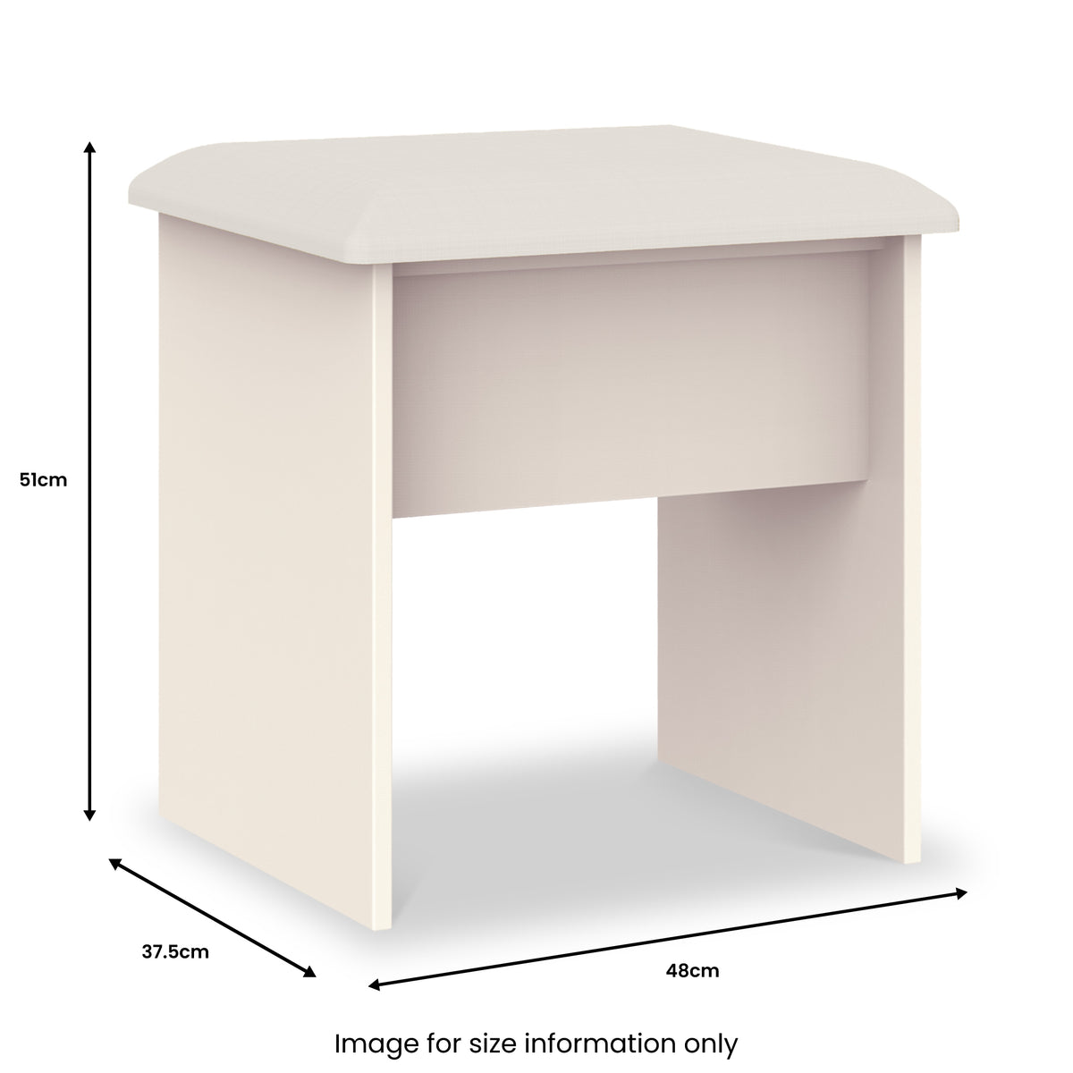 Brixham Cream Dressing Table with Stool from Roseland Furniture