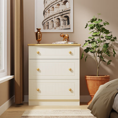 Brixham Cream 3 Drawer Deep Chest