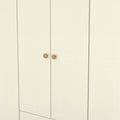 Brixham 6 Door 2 Drawer Wardrobe Cream Ash Oak from Roseland Furniture