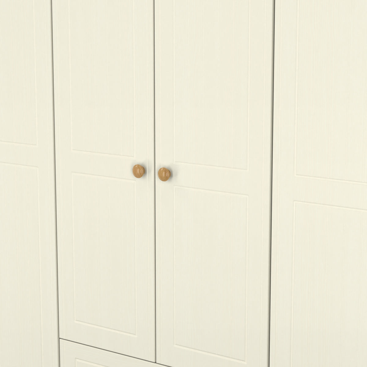Brixham 6 Door 2 Drawer Wardrobe Cream Ash Oak from Roseland Furniture