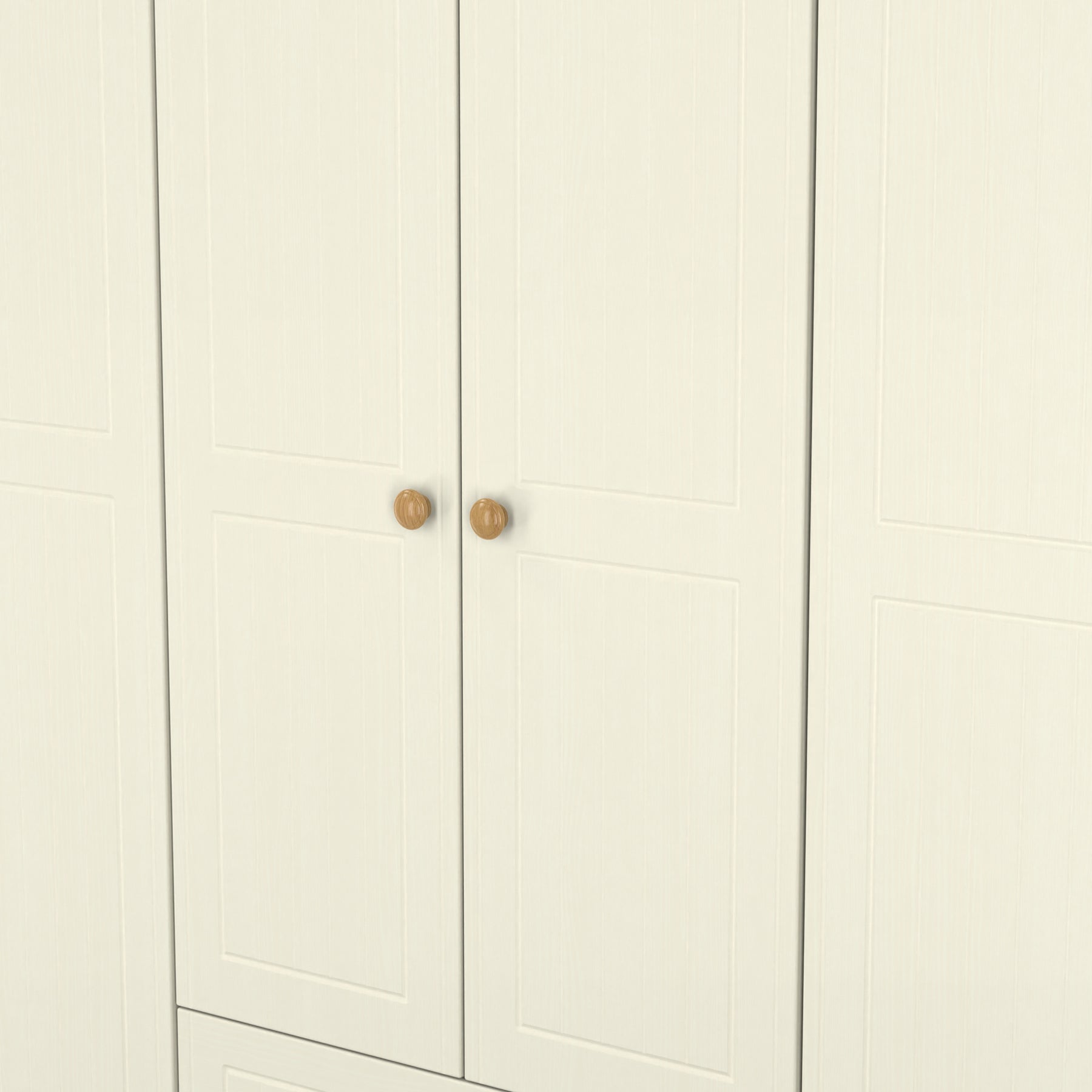 Brixham 6 Door 2 Drawer Wardrobe Cream Ash Oak from Roseland Furniture