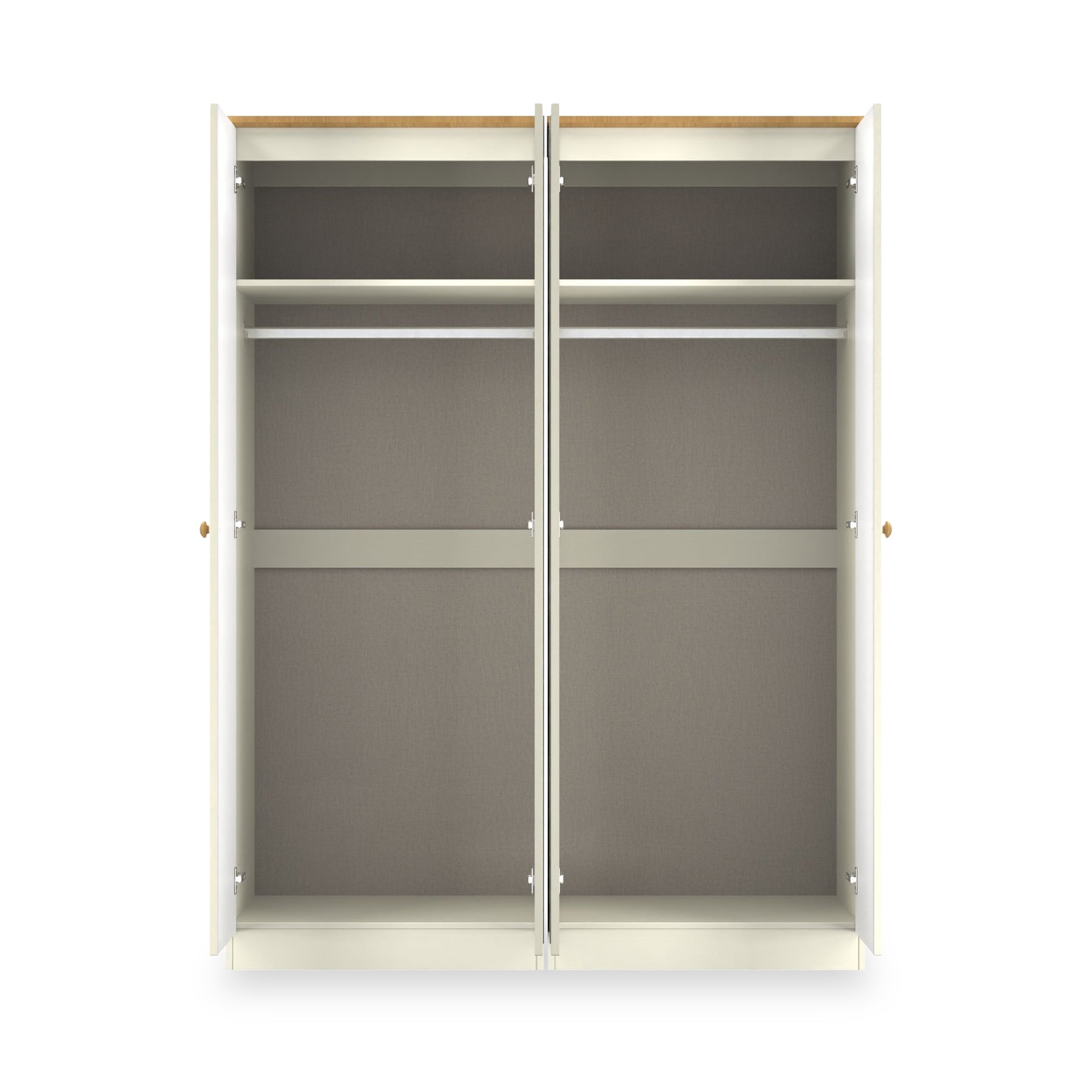 Brixham 4 Door Wardrobe Cream Ash Oak from Roseland Furniture