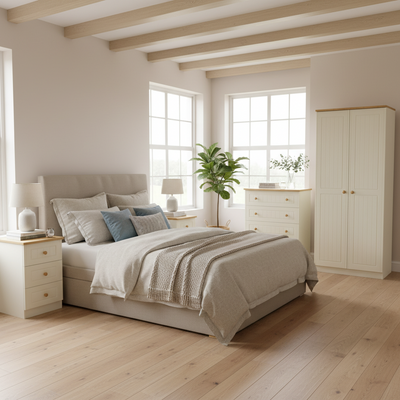 Brixham Cream 4 Piece Bedroom Furniture Set