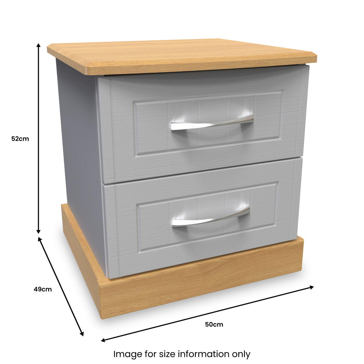 Wickham-2-drawer-bedside-table-in-grey-ash from Roseland Furniture