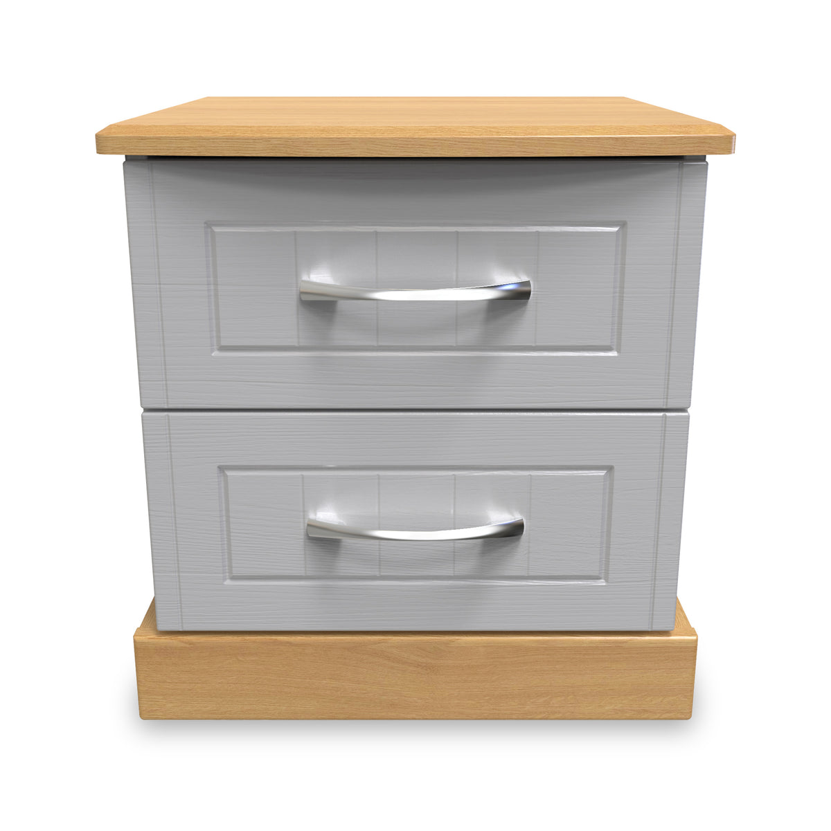 Wickham-2-drawer-bedside-table-in-grey-ash from Roseland Furniture