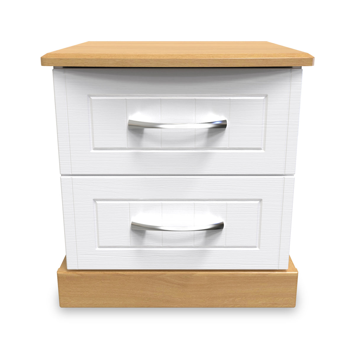 Wickham-2-drawer-bedside-table-in-white-ash from Roseland Furniture