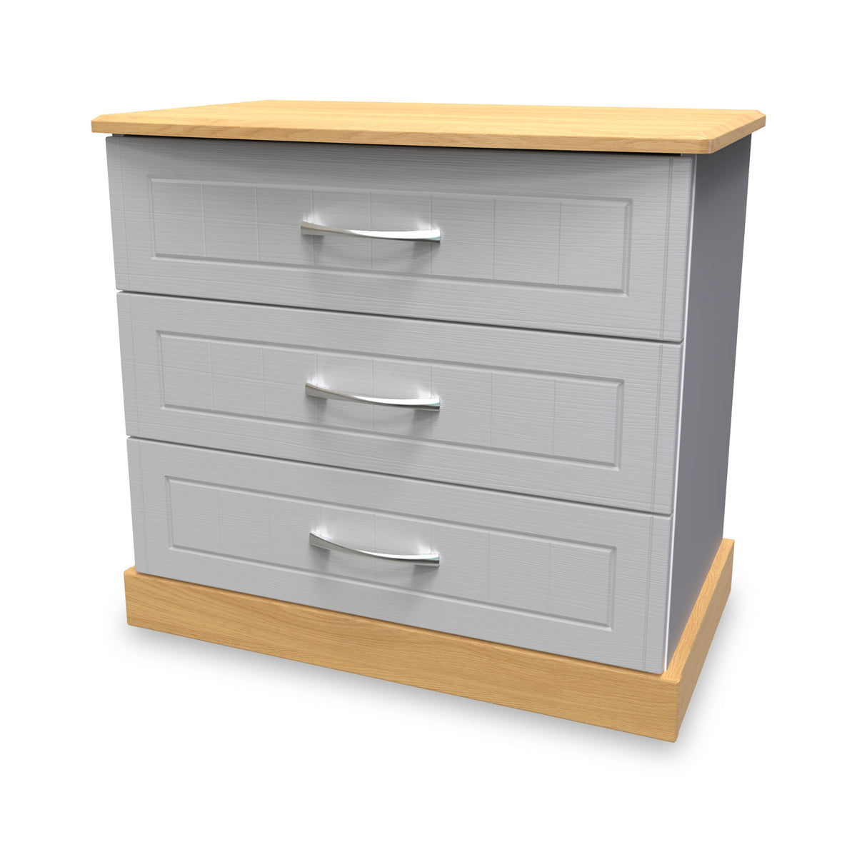 Wickham-3-drawer-chest-in-grey-ash from Roseland Furniture