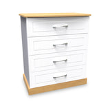 Wickham-4-drawer-chest-in-white-ash Close1 from Roseland Furniture
