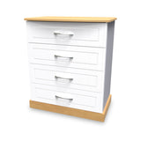 Wickham-4-drawer-chest-in-white-ash Close1 from Roseland Furniture