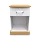 Wickham-open-door-bedside-table-wlock-white-ash Angle2 from Roseland Furniture