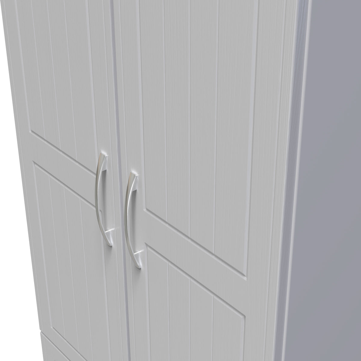 Wickham-tall-2-drawer-wardrobe-in-grey-ash from Roseland Furniture