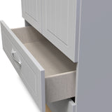 Wickham-tall-2-drawer-wardrobe-in-grey-ash from Roseland Furniture