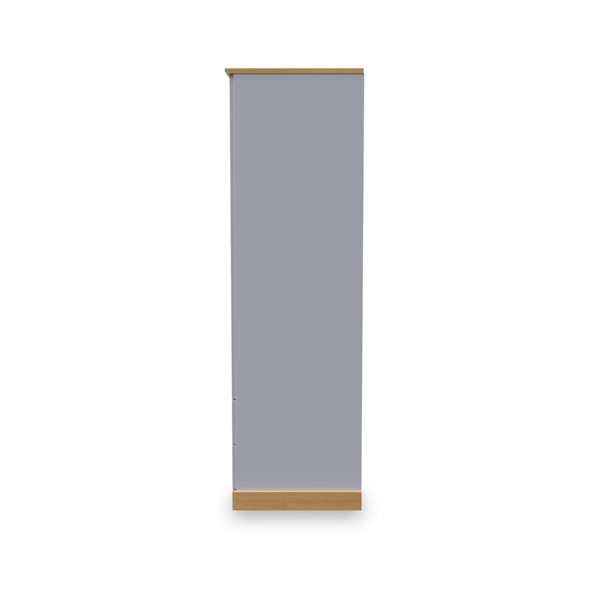 Wickham-tall-2-drawer-wardrobe-in-grey-ash from Roseland Furniture