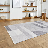 Grey Whitaker Abstract Flatweave Washable Rug from Roseland Furniture