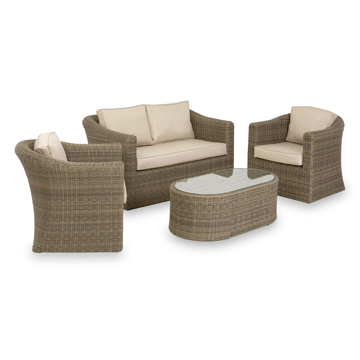 Maze Winchester 2 Seat Outdoor Rattan Sofa Set