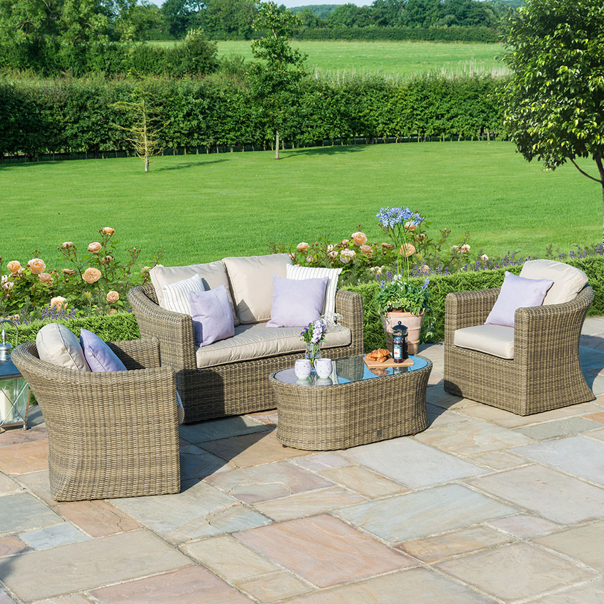 Maze Winchester 2 Seat Outdoor Rattan Sofa Set