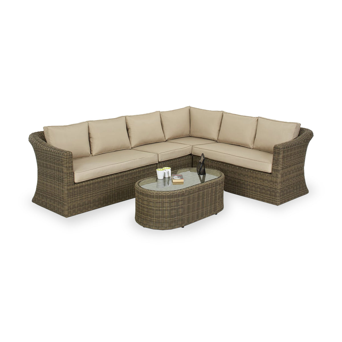 Maze Winchester Large Rattan Corner Sofa Group from Roseland Furniture
