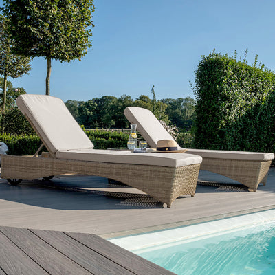 Maze Winchester 3 Piece Rattan Sunlounger Set