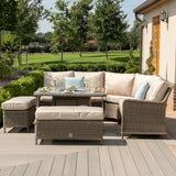 Maze Winchester Royal Outdoor Rattan Corner Set with Fire Pit