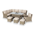 Maze Winchester Corner Rattan Dining Set with Rising Table from Roseland Furniture