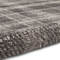 Sunbury Dark Grey Check Patterned Rug