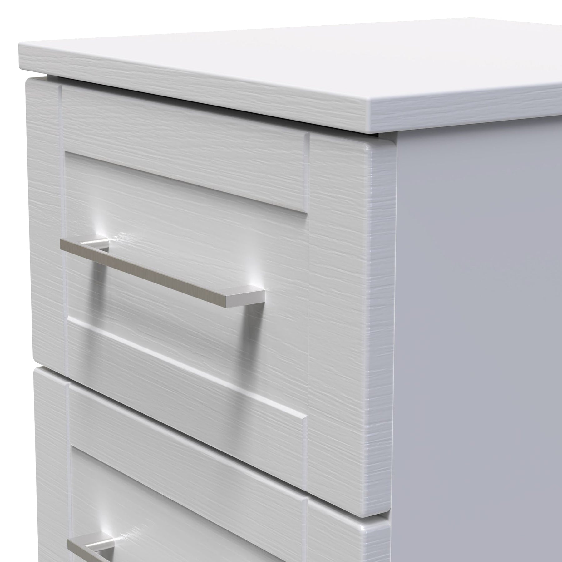 Bellamy Grey Ash 3 Drawer Bedside Table Cabinet