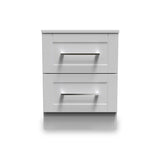 Bellamy Grey 2 Drawer Bedside from Roseland Furniture