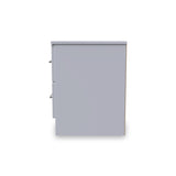 Bellamy Grey Ash 2 Drawer Bedside Table Cabinet from Roseland Furniture
