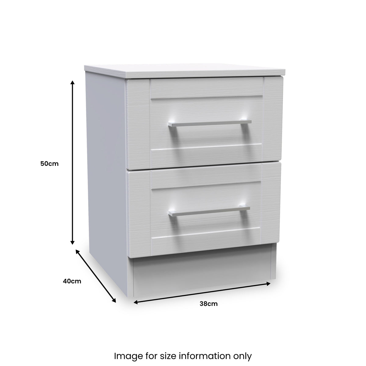 Bellamy 2 Drawer Bedside Table from Roseland Furniture