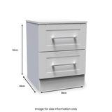 Bellamy 2 Drawer Bedside Table from Roseland Furniture
