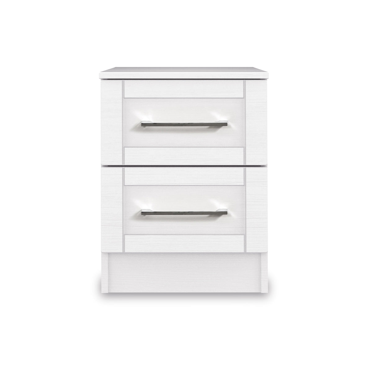Bellamy White 2 Drawer Bedside from Roseland Furniture