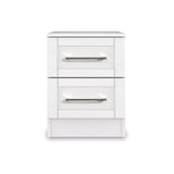 Bellamy White 2 Drawer Bedside from Roseland Furniture