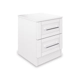 Bellamy White 2 Drawer Bedside from Roseland Furniture