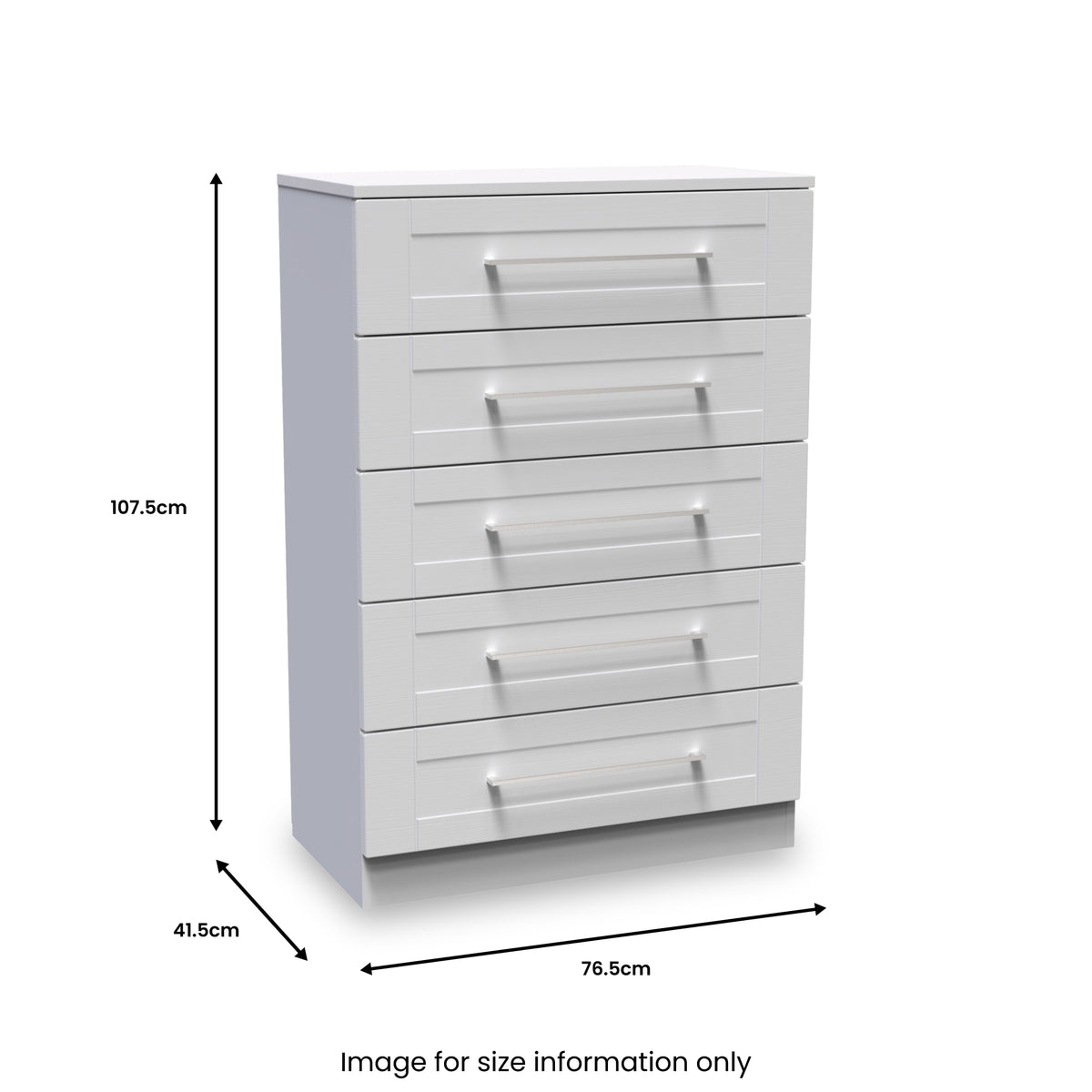 Bellamy Grey Ash 5 Drawer Storage Chest from Roseland