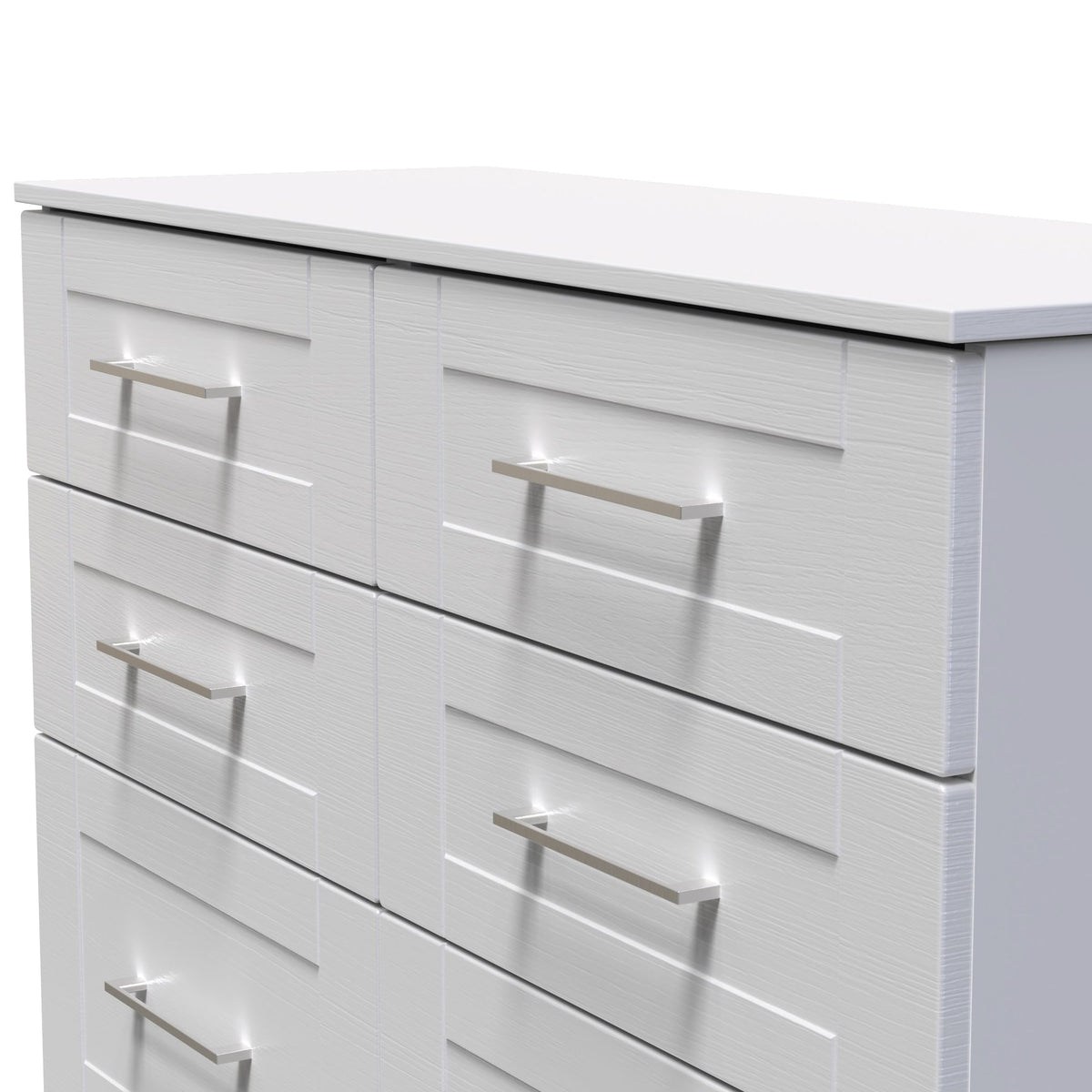 Bellamy Grey Ash 6 Drawer Wide Chest of Drawers from Roseland Furniture