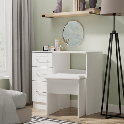 Bellamy White 3 Drawer Dressing Table
